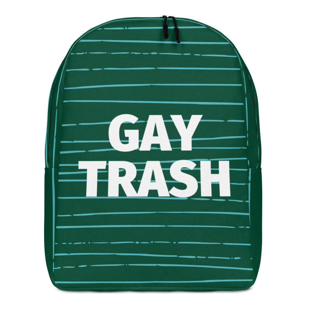  Gay Trash Minimalist Backpack by Queer In The World Originals sold by Queer In The World: The Shop - LGBT Merch Fashion