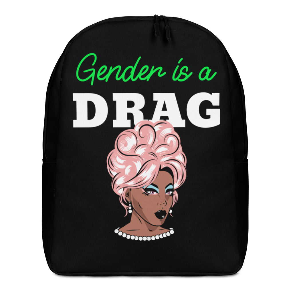  Gender Is A Drag Minimalist Backpack by Queer In The World Originals sold by Queer In The World: The Shop - LGBT Merch Fashion