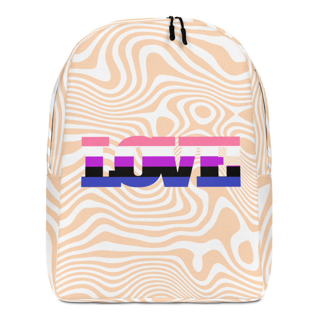  Genderfluid Love Minimalist Backpack by Queer In The World Originals sold by Queer In The World: The Shop - LGBT Merch Fashion