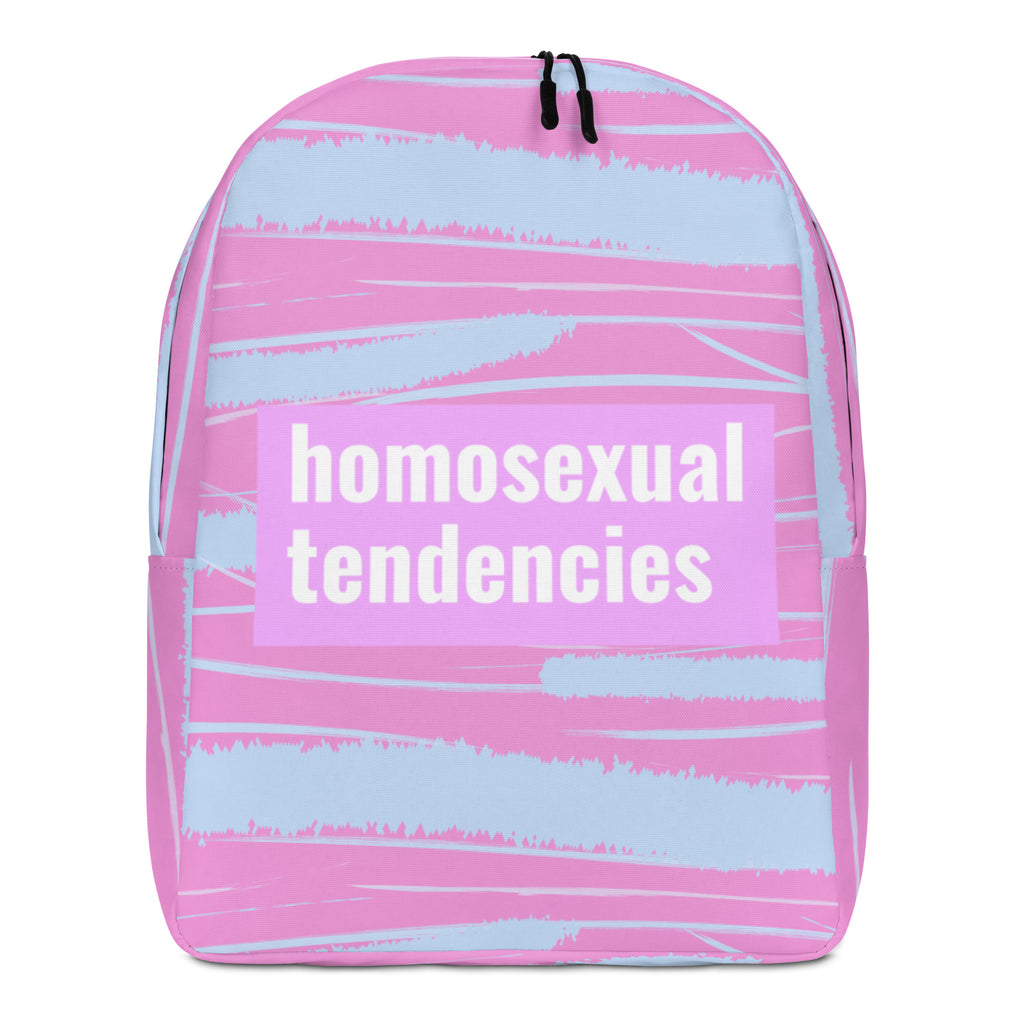  Homosexual Tendencies Minimalist Backpack by Queer In The World Originals sold by Queer In The World: The Shop - LGBT Merch Fashion