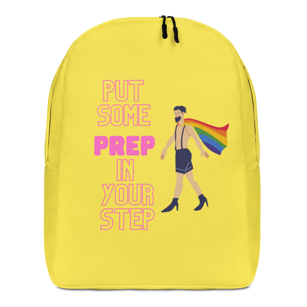  Put Some Prep In Your Step Minimalist Backpack by Queer In The World Originals sold by Queer In The World: The Shop - LGBT Merch Fashion