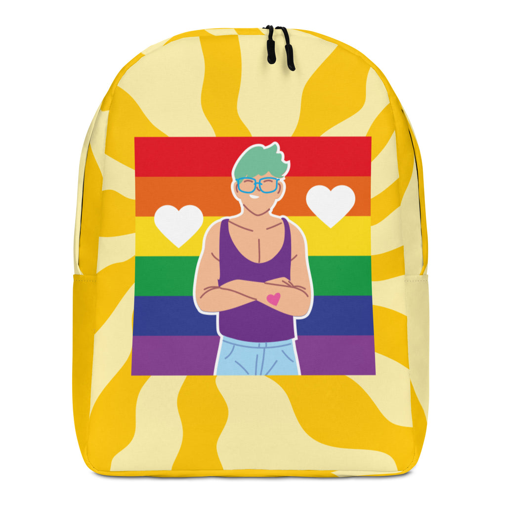  Queer Love Minimalist Backpack by Queer In The World Originals sold by Queer In The World: The Shop - LGBT Merch Fashion