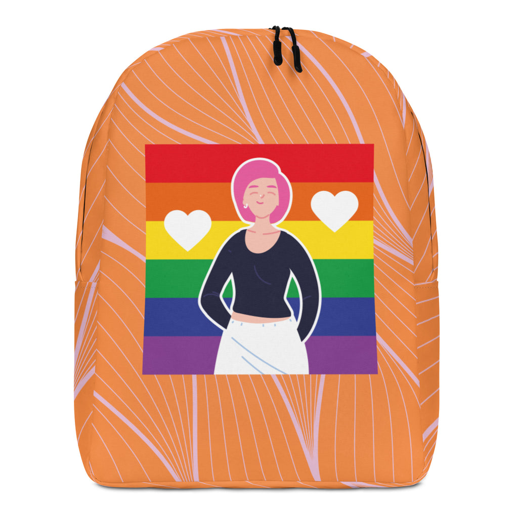  Queer Love Is Love Is Love Minimalist Backpack by Queer In The World Originals sold by Queer In The World: The Shop - LGBT Merch Fashion