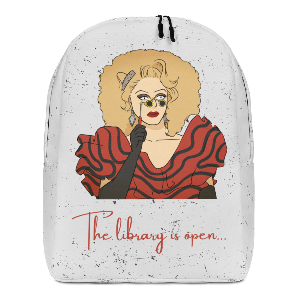  The Library Is Open (Rupaul) Minimalist Backpack by Queer In The World Originals sold by Queer In The World: The Shop - LGBT Merch Fashion