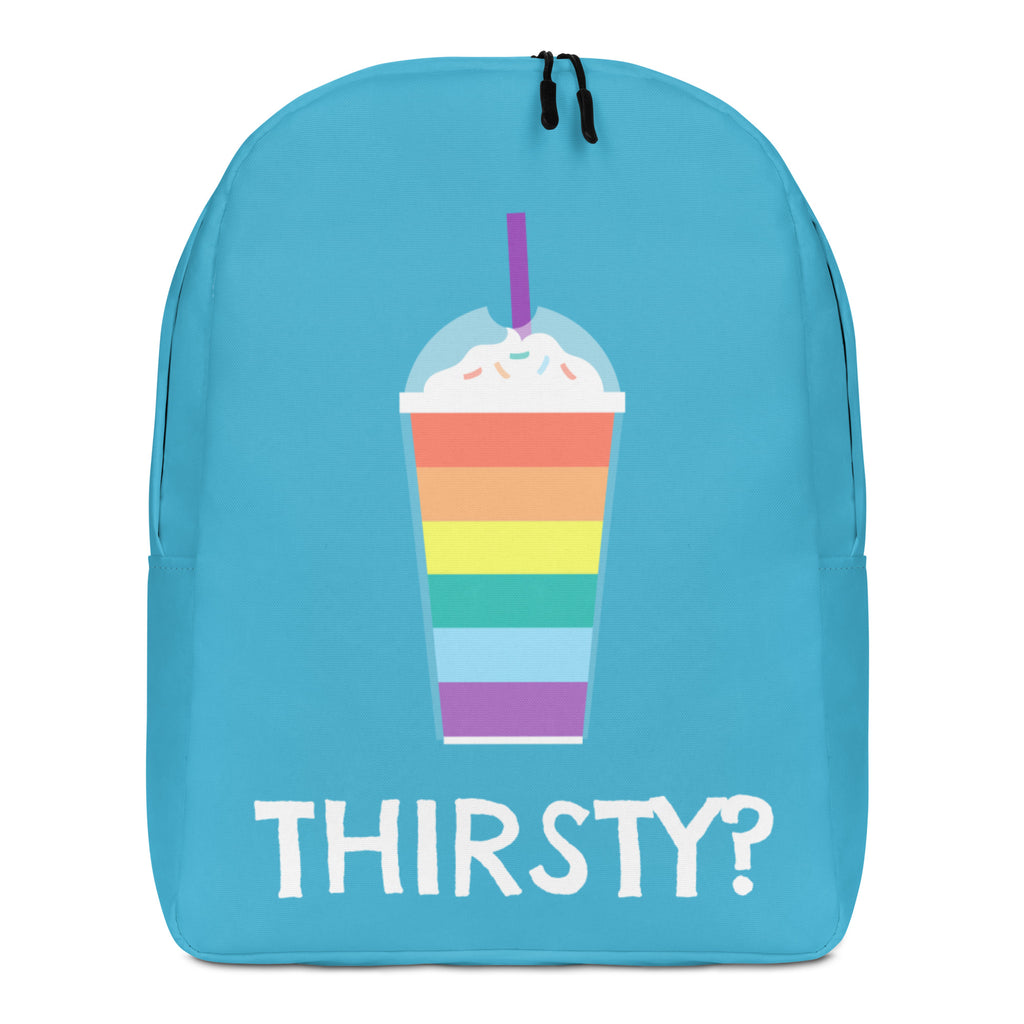  Thirsty? Minimalist Backpack by Queer In The World Originals sold by Queer In The World: The Shop - LGBT Merch Fashion