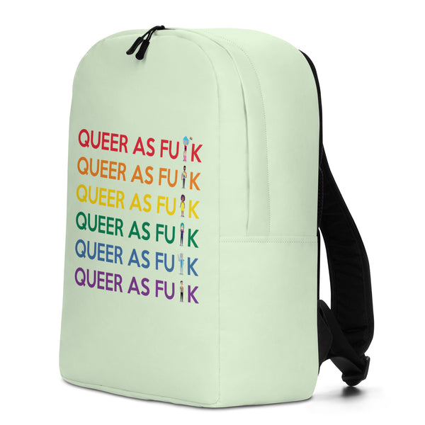  Queer As Fu*k Minimalist Backpack by Queer In The World Originals sold by Queer In The World: The Shop - LGBT Merch Fashion