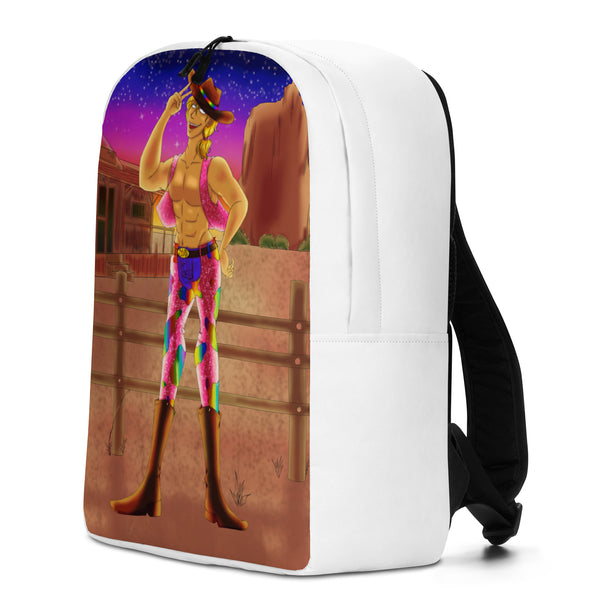  Gay Cowboy At Sunset Minimalist Backpack by Queer In The World Originals sold by Queer In The World: The Shop - LGBT Merch Fashion