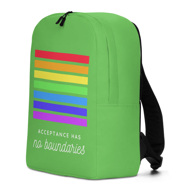  Acceptance Has No Boundaries Minimalist Backpack by Queer In The World Originals sold by Queer In The World: The Shop - LGBT Merch Fashion