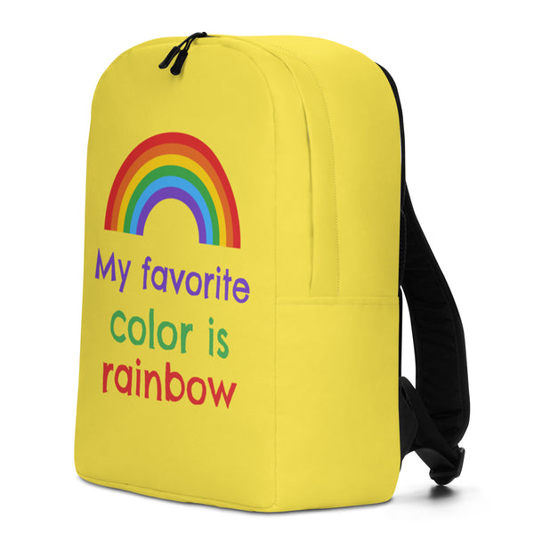  My Favourite Color Is Rainbow Minimalist Backpack by Queer In The World Originals sold by Queer In The World: The Shop - LGBT Merch Fashion