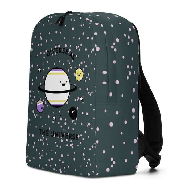  Diverse As The Universe Minimalist Backpack by Queer In The World Originals sold by Queer In The World: The Shop - LGBT Merch Fashion