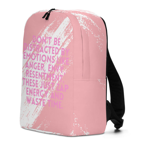  Don't Be Distracted By Emotions  Minimalist Backpack by Queer In The World Originals sold by Queer In The World: The Shop - LGBT Merch Fashion