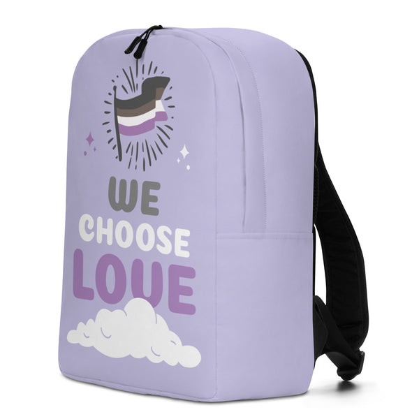  Asexual We Choose Love Minimalist Backpack by Queer In The World Originals sold by Queer In The World: The Shop - LGBT Merch Fashion