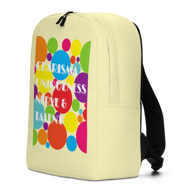  Charisma Uniqueness Nerve & Talent Minimalist Backpack by Queer In The World Originals sold by Queer In The World: The Shop - LGBT Merch Fashion