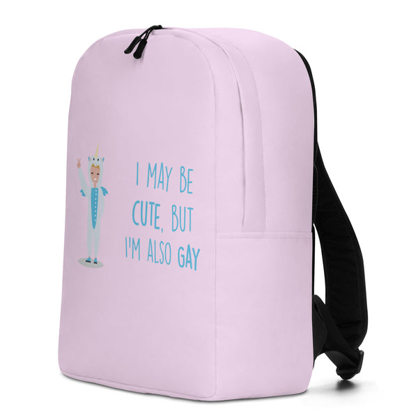  Cute But Gay Minimalist Backpack by Queer In The World Originals sold by Queer In The World: The Shop - LGBT Merch Fashion