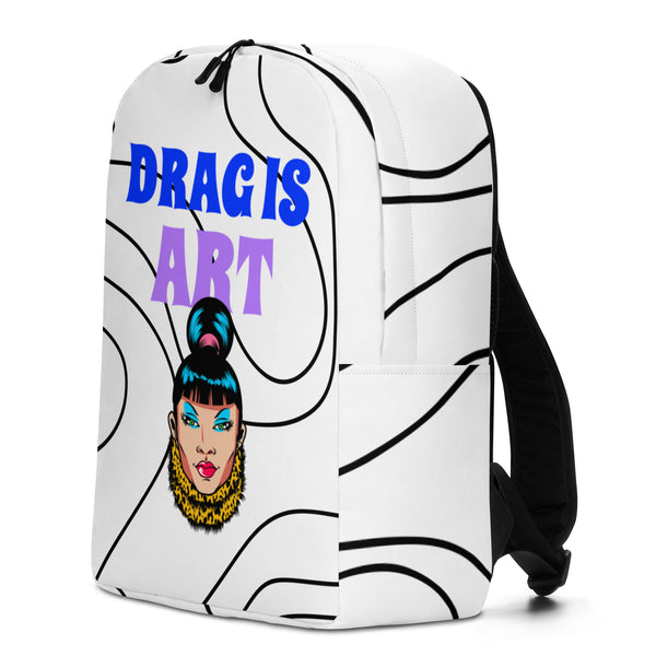  Drag Is Art Minimalist Backpack by Queer In The World Originals sold by Queer In The World: The Shop - LGBT Merch Fashion