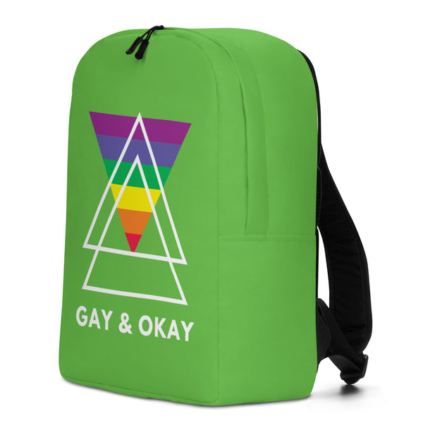  Gay & OK Minimalist Backpack by Queer In The World Originals sold by Queer In The World: The Shop - LGBT Merch Fashion