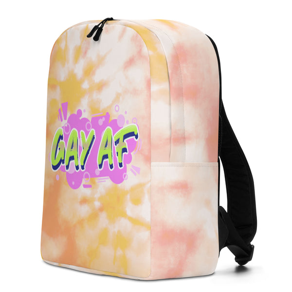  Gay AF Minimalist Backpack by Queer In The World Originals sold by Queer In The World: The Shop - LGBT Merch Fashion