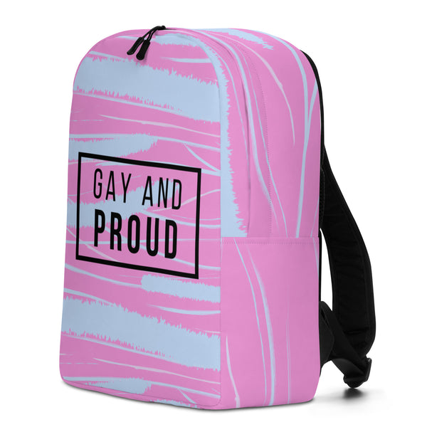  Gay And Proud Minimalist Backpack by Queer In The World Originals sold by Queer In The World: The Shop - LGBT Merch Fashion