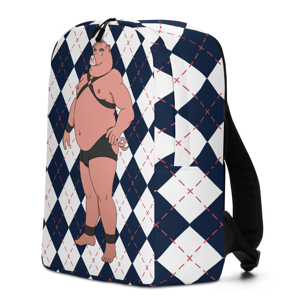  Gay Pig Minimalist Backpack by Queer In The World Originals sold by Queer In The World: The Shop - LGBT Merch Fashion