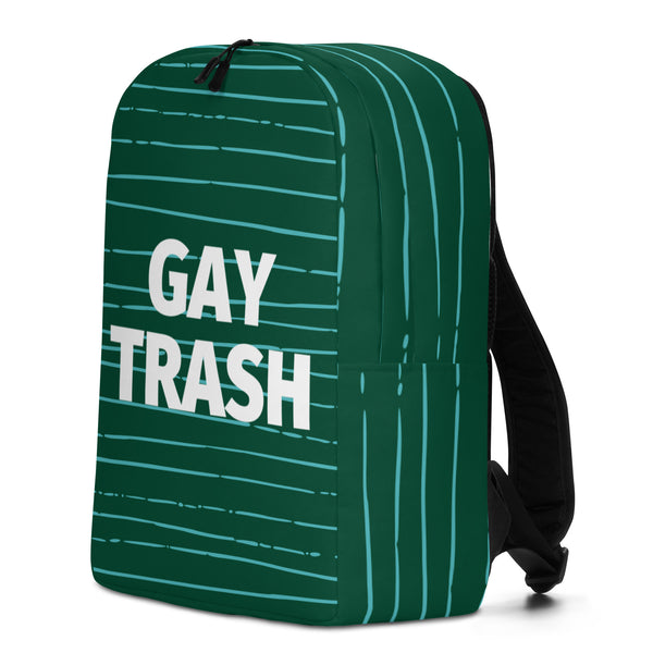  Gay Trash Minimalist Backpack by Queer In The World Originals sold by Queer In The World: The Shop - LGBT Merch Fashion