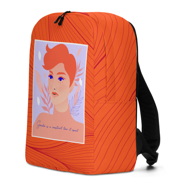  Gender Is A Construct Tear It Apart Minimalist Backpack by Queer In The World Originals sold by Queer In The World: The Shop - LGBT Merch Fashion