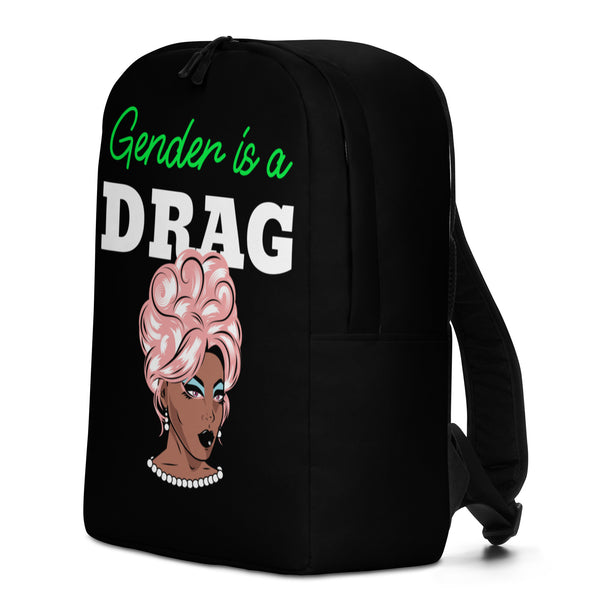  Gender Is A Drag Minimalist Backpack by Queer In The World Originals sold by Queer In The World: The Shop - LGBT Merch Fashion