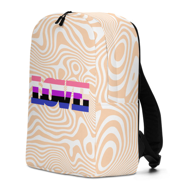  Genderfluid Love Minimalist Backpack by Queer In The World Originals sold by Queer In The World: The Shop - LGBT Merch Fashion