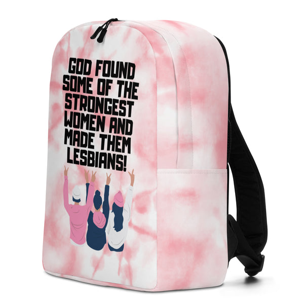  God Found The Strongest Women Minimalist Backpack by Queer In The World Originals sold by Queer In The World: The Shop - LGBT Merch Fashion