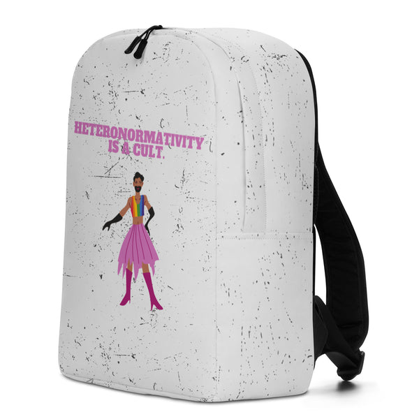  Heteronormativity Is A Cult Minimalist Backpack by Queer In The World Originals sold by Queer In The World: The Shop - LGBT Merch Fashion