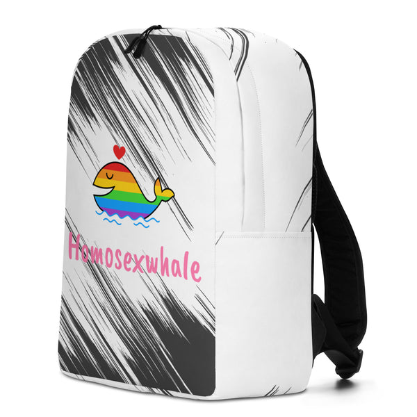  Homosexwhale Minimalist Backpack by Queer In The World Originals sold by Queer In The World: The Shop - LGBT Merch Fashion