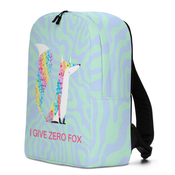  I Give Zero Fox Glitter Minimalist Backpack by Queer In The World Originals sold by Queer In The World: The Shop - LGBT Merch Fashion