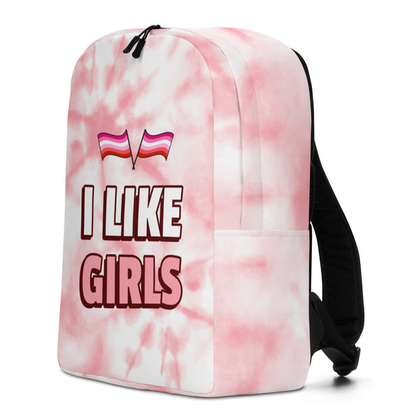  I Like Girls Minimalist Backpack by Queer In The World Originals sold by Queer In The World: The Shop - LGBT Merch Fashion