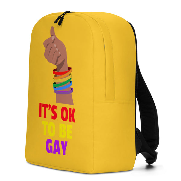  It's OK To Be Gay Minimalist Backpack by Queer In The World Originals sold by Queer In The World: The Shop - LGBT Merch Fashion