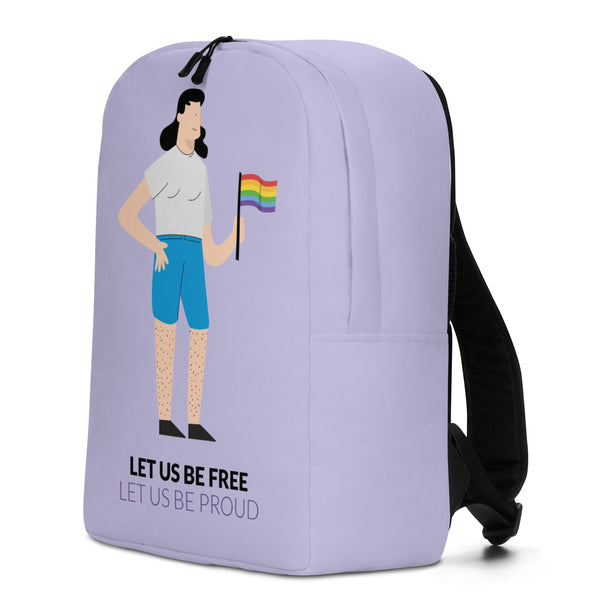 Let Us Be Free Let Us Be Proud Minimalist Backpack by Queer In The World Originals sold by Queer In The World: The Shop - LGBT Merch Fashion