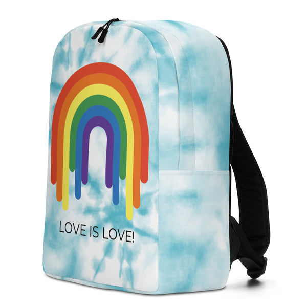  Love Is Love Rainbow Minimalist Backpack by Queer In The World Originals sold by Queer In The World: The Shop - LGBT Merch Fashion