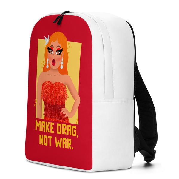  Make Drag Not War Minimalist Backpack by Queer In The World Originals sold by Queer In The World: The Shop - LGBT Merch Fashion
