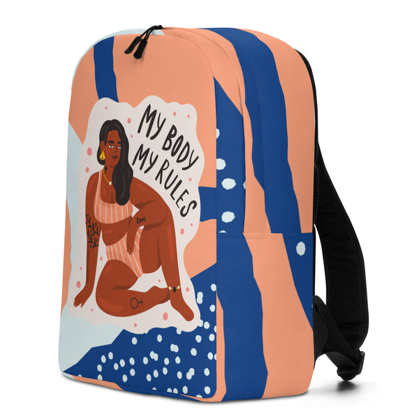  My Body My Rules Minimalist Backpack by Queer In The World Originals sold by Queer In The World: The Shop - LGBT Merch Fashion