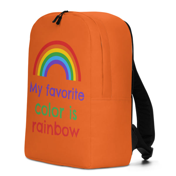  My Favorite Colour Is Rainbow Minimalist Backpack by Queer In The World Originals sold by Queer In The World: The Shop - LGBT Merch Fashion
