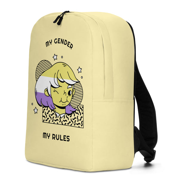 My Gender My Rules Minimalist Backpack by Queer In The World Originals sold by Queer In The World: The Shop - LGBT Merch Fashion