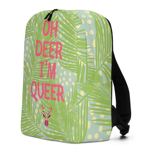  Oh Deer I'm Queer Minimalist Backpack by Queer In The World Originals sold by Queer In The World: The Shop - LGBT Merch Fashion