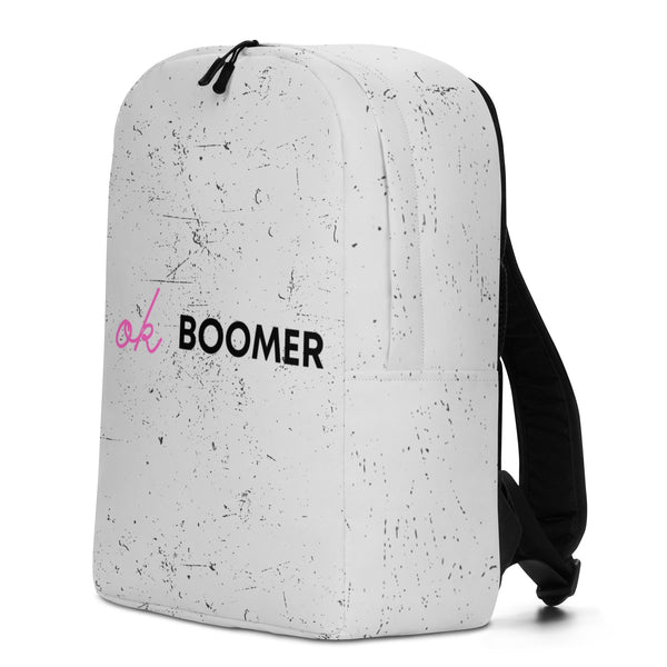  Ok Boomer Minimalist Backpack by Queer In The World Originals sold by Queer In The World: The Shop - LGBT Merch Fashion