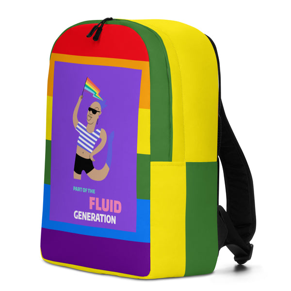  Part Of The Fluid Generation Minimalist Backpack by Queer In The World Originals sold by Queer In The World: The Shop - LGBT Merch Fashion