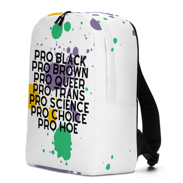  Pro Hoe (Black Text) Minimalist Backpack by Queer In The World Originals sold by Queer In The World: The Shop - LGBT Merch Fashion