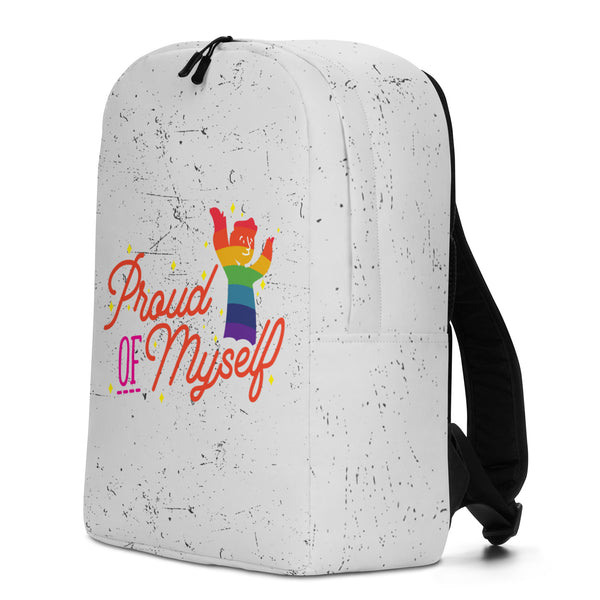  Proud of Myself Minimalist Backpack by Queer In The World Originals sold by Queer In The World: The Shop - LGBT Merch Fashion