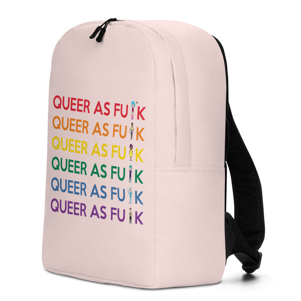  Queer As Fu#k Minimalist Backpack by Queer In The World Originals sold by Queer In The World: The Shop - LGBT Merch Fashion