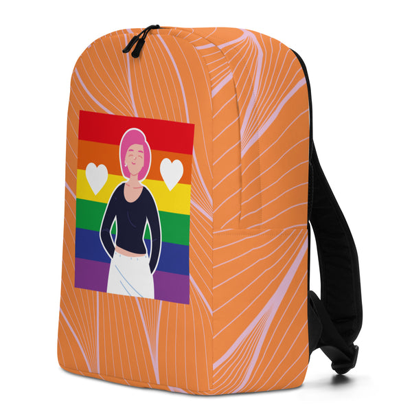  Queer Love Is Love Is Love Minimalist Backpack by Queer In The World Originals sold by Queer In The World: The Shop - LGBT Merch Fashion