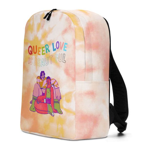  Queer Love is Beautiful Minimalist Backpack by Queer In The World Originals sold by Queer In The World: The Shop - LGBT Merch Fashion