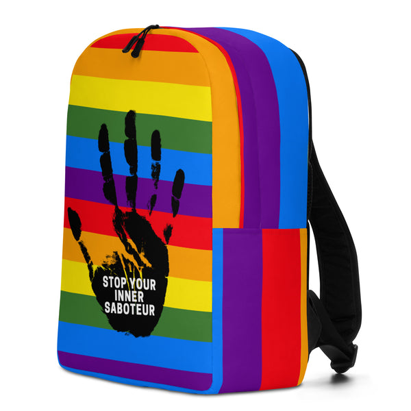  Stop Your Inner Saboteur Minimalist Backpack by Queer In The World Originals sold by Queer In The World: The Shop - LGBT Merch Fashion