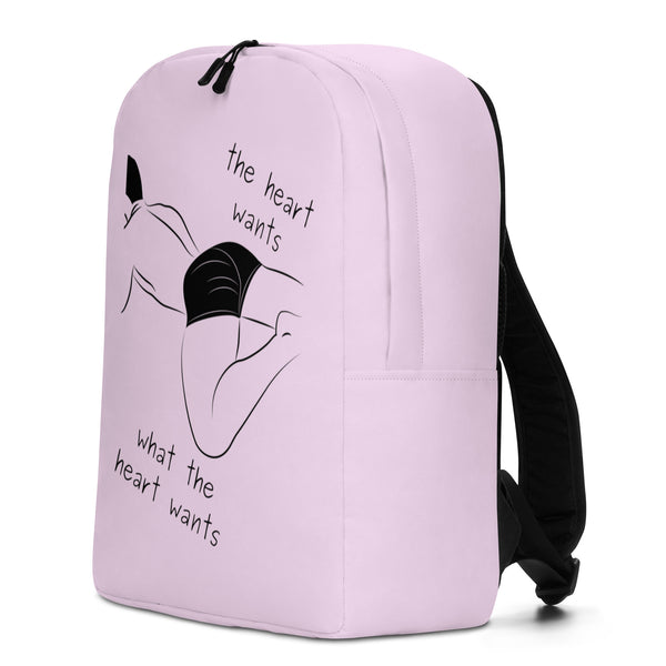  The Heart Wants What The Heart Wants Minimalist Backpack by Queer In The World Originals sold by Queer In The World: The Shop - LGBT Merch Fashion