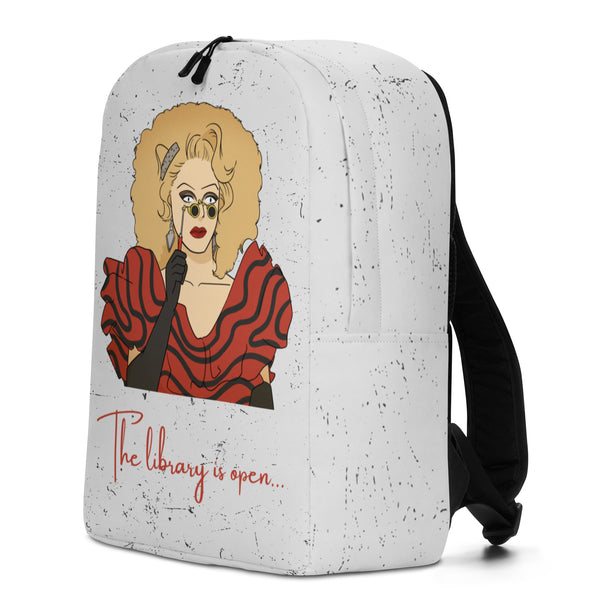  The Library Is Open (Rupaul) Minimalist Backpack by Queer In The World Originals sold by Queer In The World: The Shop - LGBT Merch Fashion